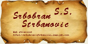 Srbobran Štrbanović vizit kartica